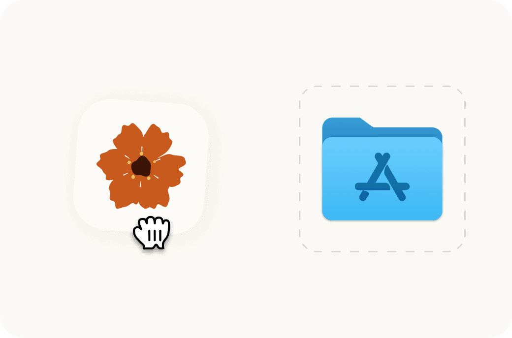 Dragging the Cordia icon into the Applications folder